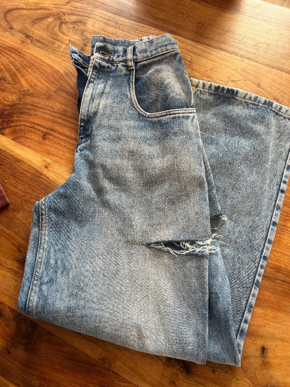 MAISON MARGIELA Blue Cutout Jeans